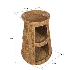 Eco-Friendly Stylish PP Pet House Handcrafted Rattan Home for Cats Small Dogs Rabbits Comfortable Home Decor
