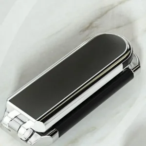 Wholesale Electroplated mirror Removable folding hairbrush