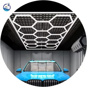Auto Repair Car Wash Workshop LED Lighting Car Repair Hexagonal Garage Workshop