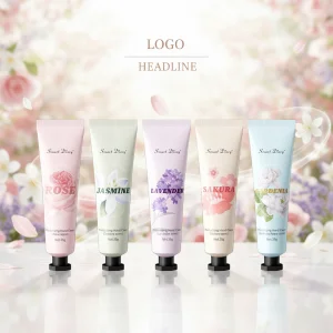 Customizable Organic Floral Travel Set Hand Cream