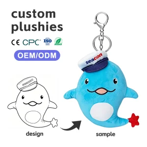 Wholesale Promotional Gift Cute Fruit Custom Key Chains Blind Box Custom Color Logo Stuffed Anime Animal Plush Toys Keychain