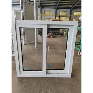 CHANGYI Customized Anti-Theft Horizontal UPVC Sliding Kitchen Window Modern Double Pane Tempered Glass