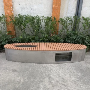 Unique Cutout Design Bench Metal Frame Decorative Functional for Garden Patio Entryway Commercial Space Modern Furniture