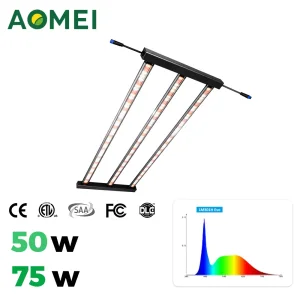 50W / 75W Luz de Cultivo LED Linear para Agricultura Interna, Espectro Completo, IP65, Alta Eficiência