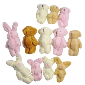 Custom Gifts Bag Soft Cute Mini Jointed Plush Animal Bear Rabbit Toy