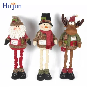 Christmas Crafts Novelty Standing Decoration Plush Xmas Doll