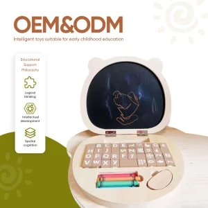 Montessori Wooden Toy Computer
