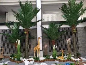 Faux Coconut Palm Tree Trunk Waterproof Artificial Plastic Coconut Tree for Sale