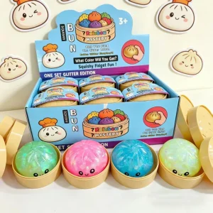 Glitter Ribbon Dumpling Squeeze Toy