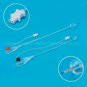 para Catéter Urinario de Silicona Foley con Sensor de Temperatura Probeta Redondeada para Monitoreo Uretral