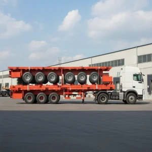 Zw Group Cimc 3 Axle 40 Foot Flatbed Semi Trailer Wholesale Price 3 Axle Flatbed Trailer with Front Wall 40 Foot Flat Bed Trailer