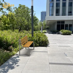 Kavass Eco-Friendly Merbau Wood Outdoor Bench with Backrest and Storage