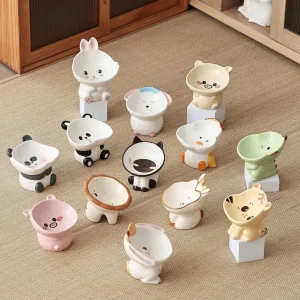 Custom Elevated Eco-Friendly Ceramic Pet Bowl