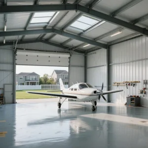 Prefab Metal Aircraft Hangar Heavy Duty Aviation Garage