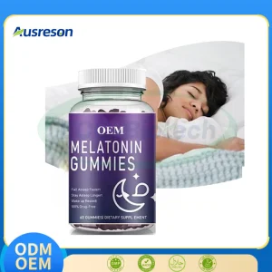 Ausreson OEM Health Supplement Support Sleep Aid Vitamin B6 Melatonin Gummies