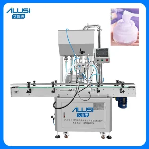 Double Head Quantitative Pneumatic High Viscosity Product Wax Food Packaging Liquid Alcohol Juice Bottle Filling Machine