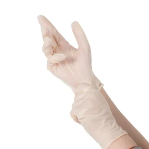 Disposable Medical Examination Beige Nitrile Glove