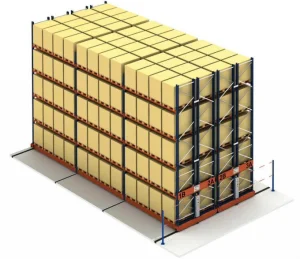 Motor Control Electrical Movable Heavy Duty Pallet Rack/Electricity Mobile Racking for Warehouse Pallet Storage