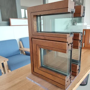 High-Grade Aluminum Clad Wood Tilt and Turn Windows Custom Standard Slimline Configurations Soundproof windows