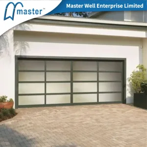 Full View Frame Glass Garage Door Automatic Electric Remote Control Sectional Glass