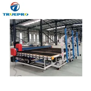 All Shape Cutting Temper Low-E Flat Float Glass Loading Cutting Breaking Glass Cutting