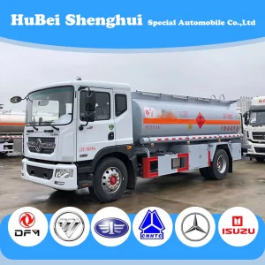 Dongfeng 4X2 13000 Liters Crude Gas Diesel Oil Tanker Fuel Tank Truck with Fuel Dispenser in Pakistan Kenya Low Price and High Quality