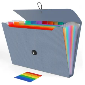 Archivo de venta superior con bolsillos, carpeta expandible, organizador de documentos a prueba de agua
