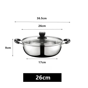 Cookware Kitchenware Houseware Product Versatile Stainless Steel Stock Pot with Lid for Everyday Meal Prep