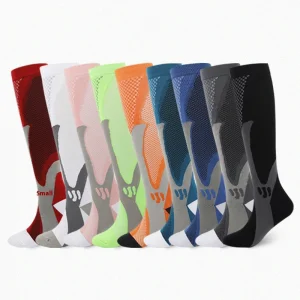 Nylon Sports Compression Socks for Men Women Elastic Calf Compression Socks High-Cuff Long Tube Design for Riding