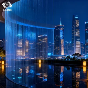 Water Crown Modern Design for Hotel Decoration Stylish String Rain Curtain
