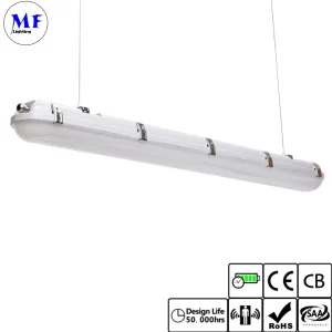 Factory Price 2FT 4FT 5FT IP66 Waterproof 20-60W Linkable Motion Sensor LED Tri-Proof Tube Light Tunnel Light Vapor Tight Light for Tunnel Railway Train