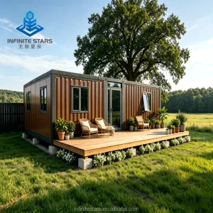 Boutique Wood Grain Expandable Container Villa