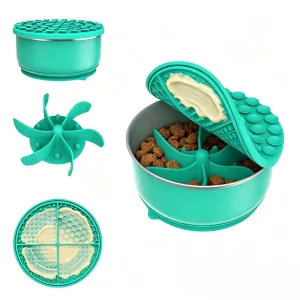 3-in-1 Stainless Steel Pet Slow Feed Bowl
