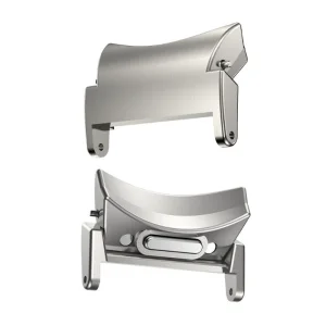 Compatible with Samsung Watch 4/5/6 Straps; Stainless Steel Push-button Connector Quick-release Metal Lugs Sporty Style 20mm