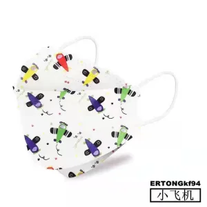 Disposable Kids Ear Loop Pink Mask Kf94 4 Layer Printing Children Face Masks