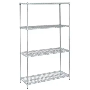 Durable 4-Layer Galvanized Wire Metal Shelf Kit Corrosion Protection Selective Pallet Rack for Warehouse Storage Carton Packing