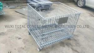 Galvanized Stackable Foldable Wire Mesh Cage
