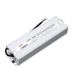 NVVV 200W 24V Waterproof Switching LED Power Supply Industrial Power Lighting 24v 8a Switching Power Supply LPV-200-24