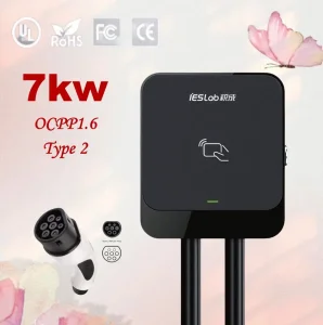 7kw Wall Mounted Type 2 Ocpp CE 32A 230V Electric Vehicle Car Battery Fast EV AC Charger Charging Points