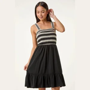 2025 Summer Women's Ribbed Knit Sleeveless Tank Dress