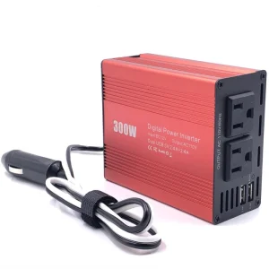 High-Efficiency 300W Car Power Inverter with Dual USB Ports