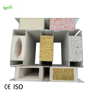 Rock Wool Foam Sandwich Wall Panel 50mm &amp; 200mm Steel Material for Soundproof Clean Room Cold Room Workshop Hotel Applications