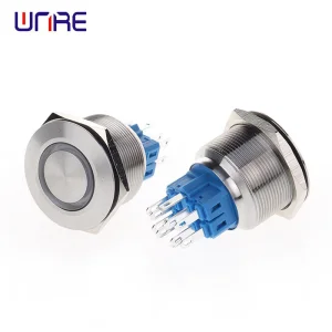China 28A double-pole ring type with light, normally closed, normally open, self-locking reset Manufacturer, Manufacturers