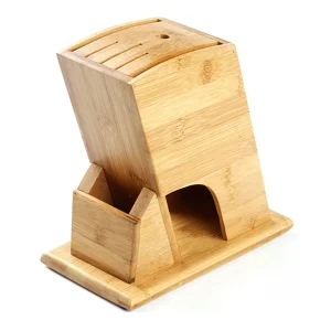 Bamboo Knife Block Drawer Storage