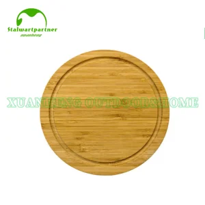 Customized Natural Kitchen Bamboo Cheese 4 Utensils Chopping Board Bamboo Cutting Board with Drawers