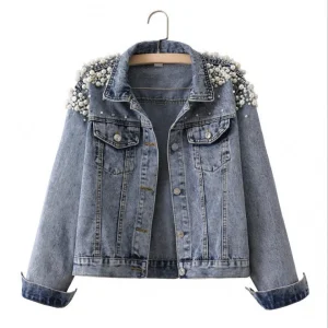 Ladies Denim Jacket Beaded