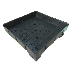 Urban Farming Box Featuring Self Watering and Rainwater Harvesting Design