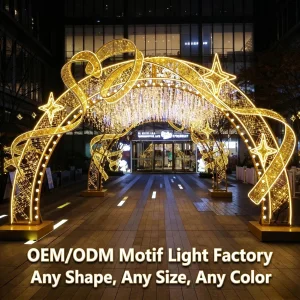 Customizable IP65 Outdoor LED Arch Motif Walkthrough Tunnel