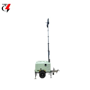 Hybrid Diesel Generator Light Tower with Solar Panel and Backup Battery