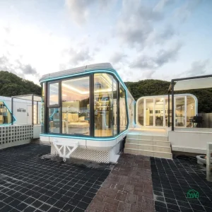 Casa Cápsula Móvel Ecológica e Acústica, Cabana Prefabricada com Banheiro